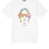 Kinky Afro Grafik T-Shirt Weiß