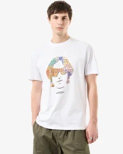 Kinky Afro Grafik T-Shirt Weiß