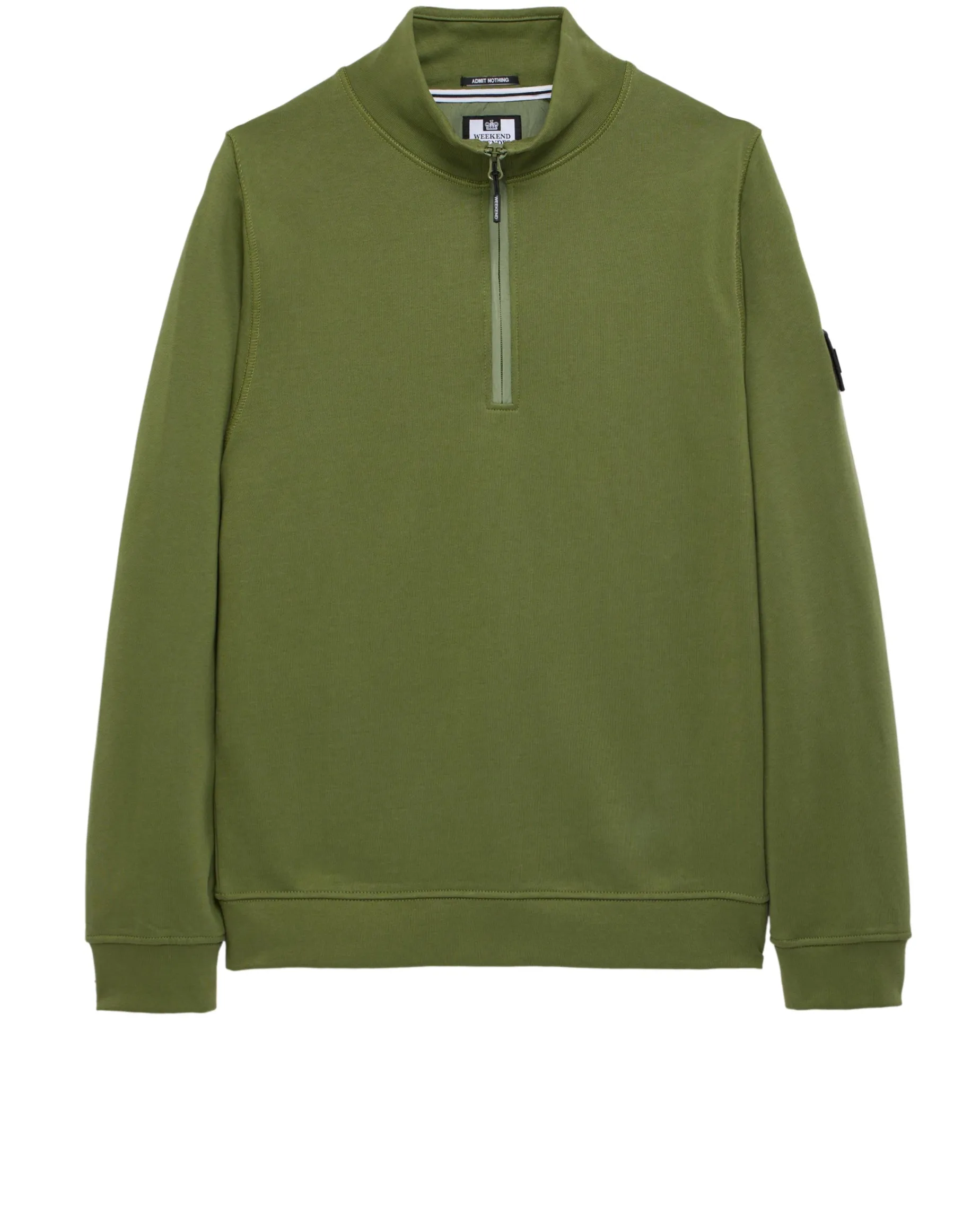 Kraviz Sweatshirt mit Viertelreißverschluss Sapling Green