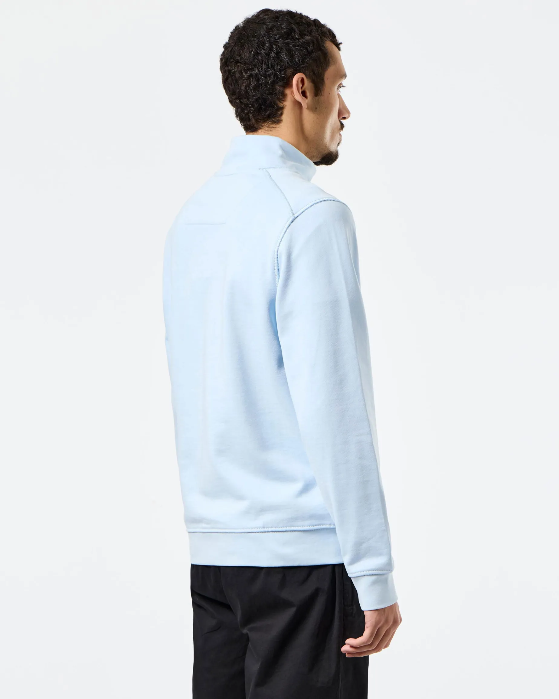 Kraviz Sweatshirt mit Viertelreißverschluss Oceanwave Blau