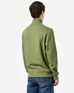 Kraviz Sweatshirt mit Viertelreißverschluss Sapling Green
