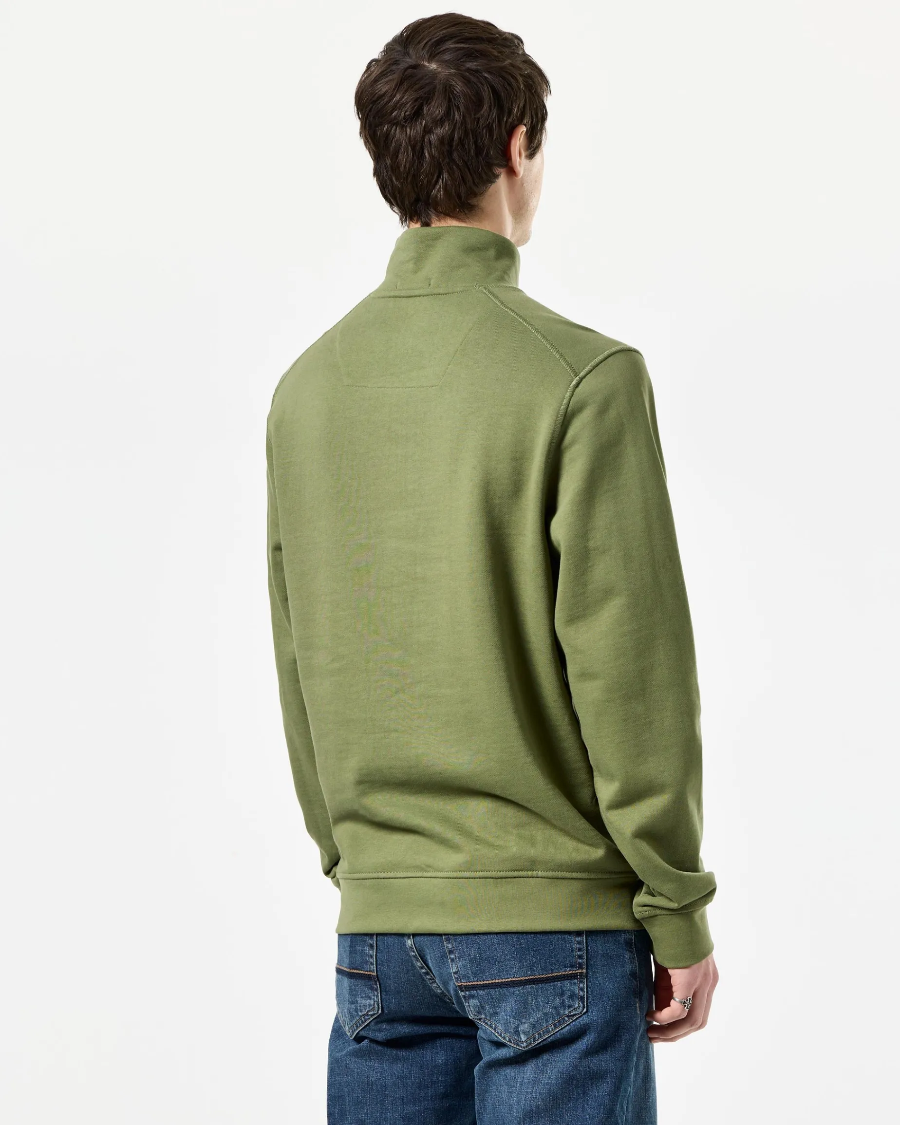 Kraviz Sweatshirt mit Viertelreißverschluss Sapling Green
