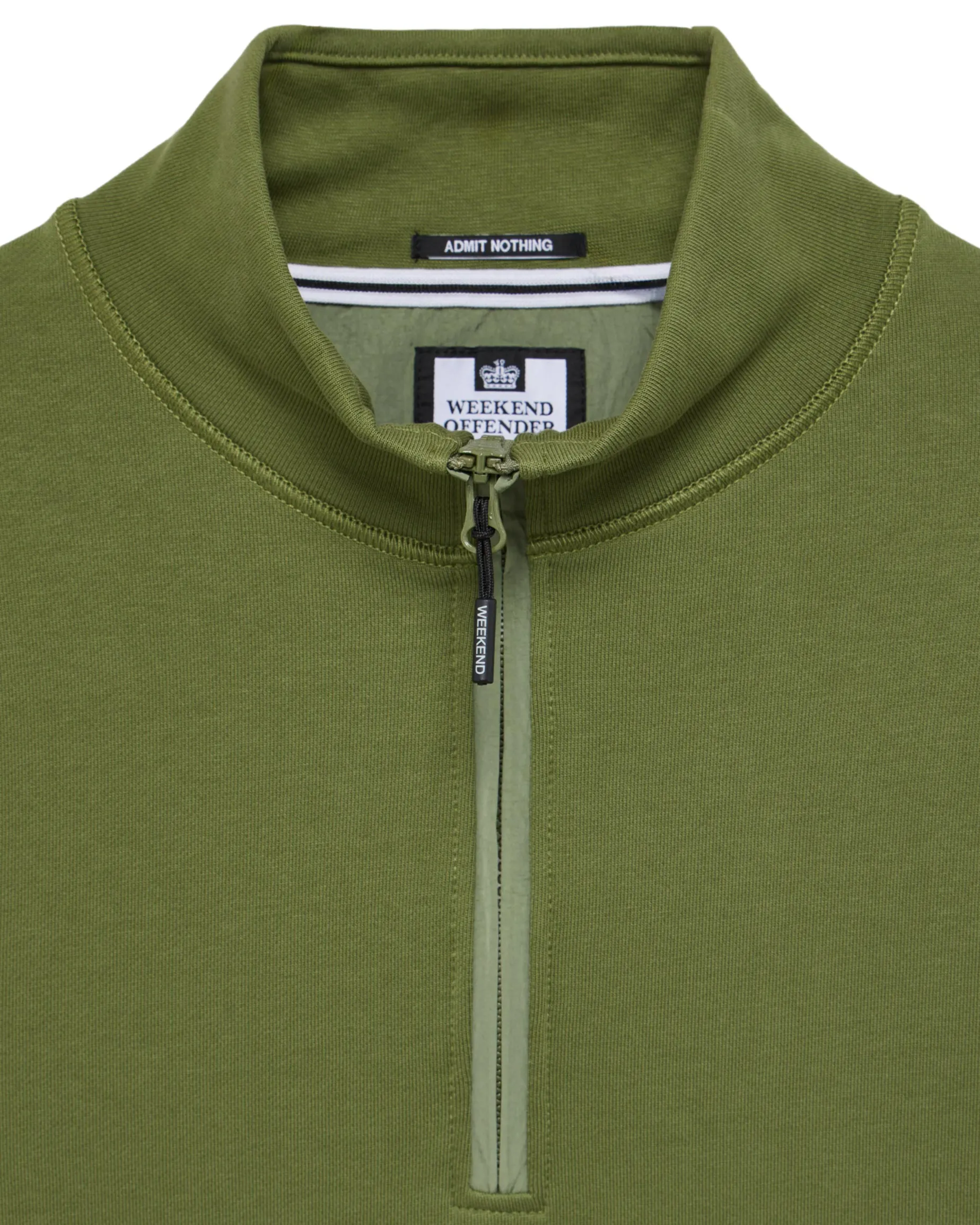 Kraviz Sweatshirt mit Viertelreißverschluss Sapling Green