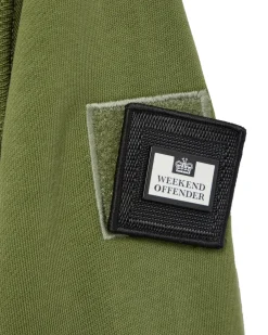 Kraviz Sweatshirt mit Viertelreißverschluss Sapling Green