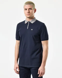 Lachine Poloshirt Marineblau/Mid House Check