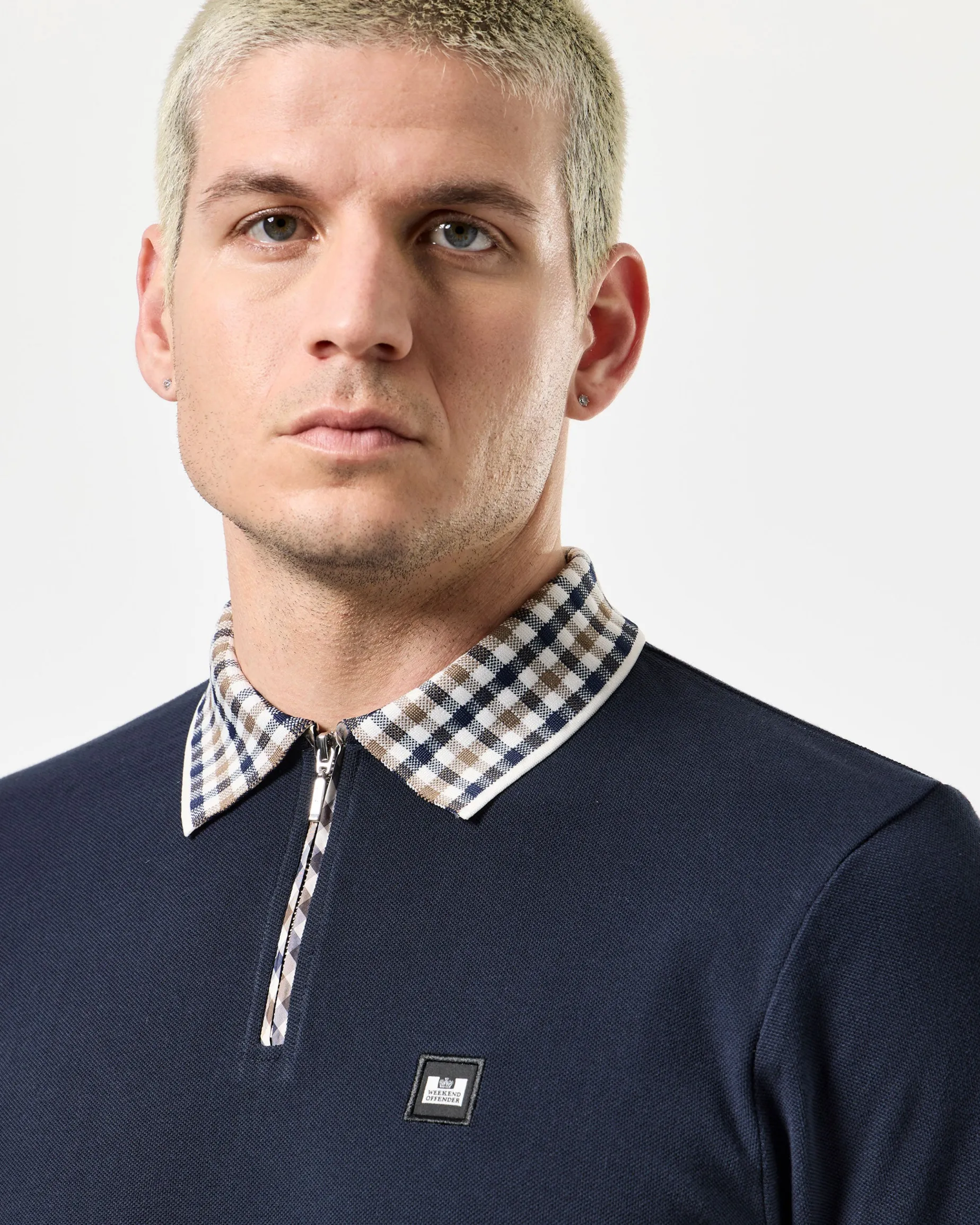 Lachine Poloshirt Marineblau/Mid House Check