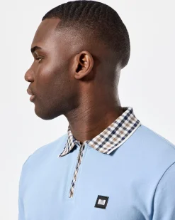 Lachine Poloshirt Marineblau/Mid House Check