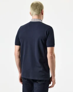 Lachine Poloshirt Marineblau/Mid House Check