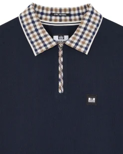 Lachine Poloshirt Marineblau/Mid House Check