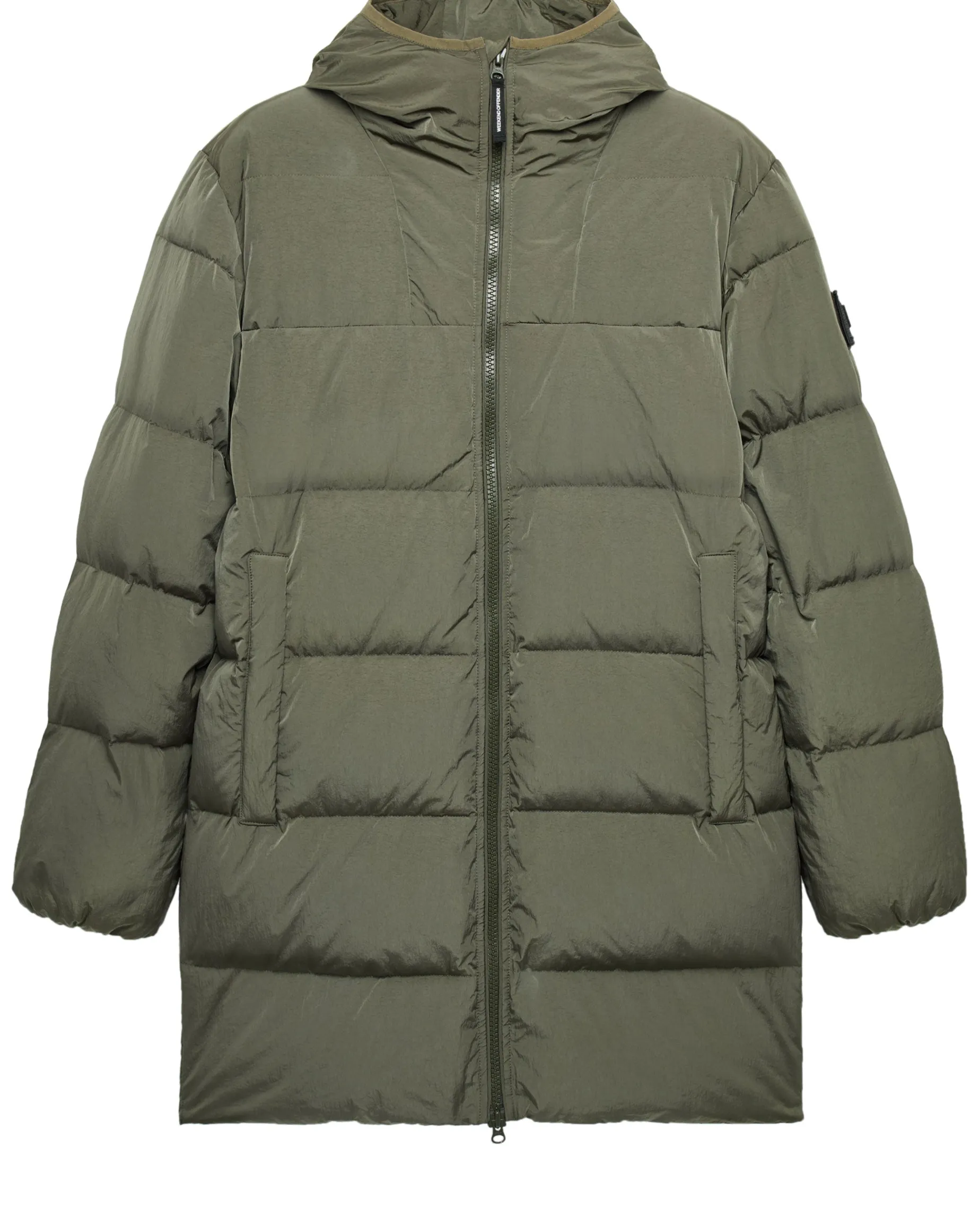 Lange Daunenjacke „Sapporo“ in Burggrün