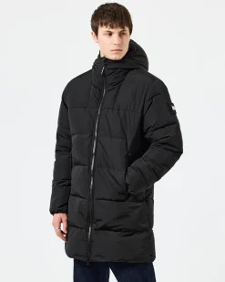 Lange Daunenjacke „Sapporo“ in Schwarz