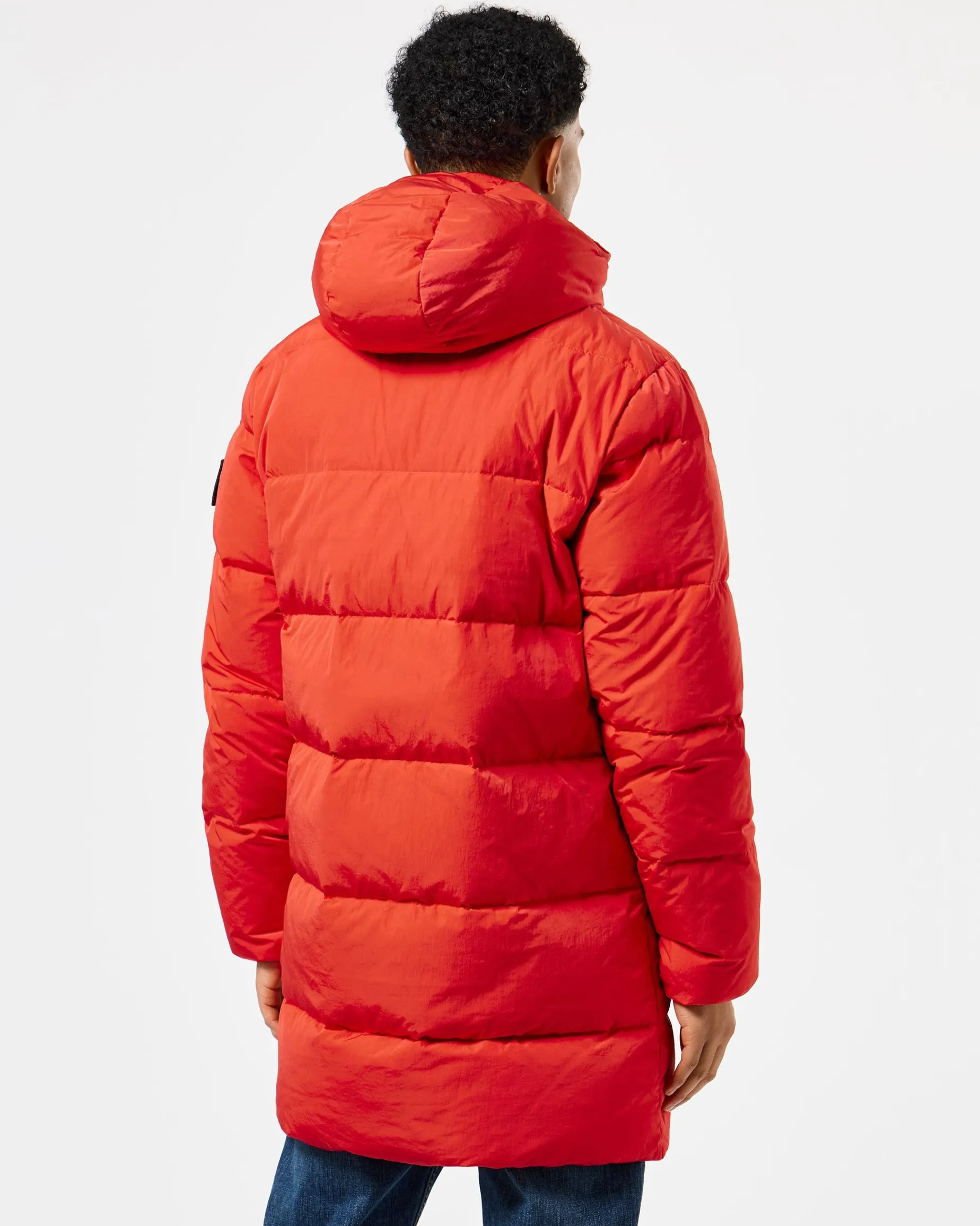 Lange Daunenjacke „Sapporo“ in Cayenne-Rot