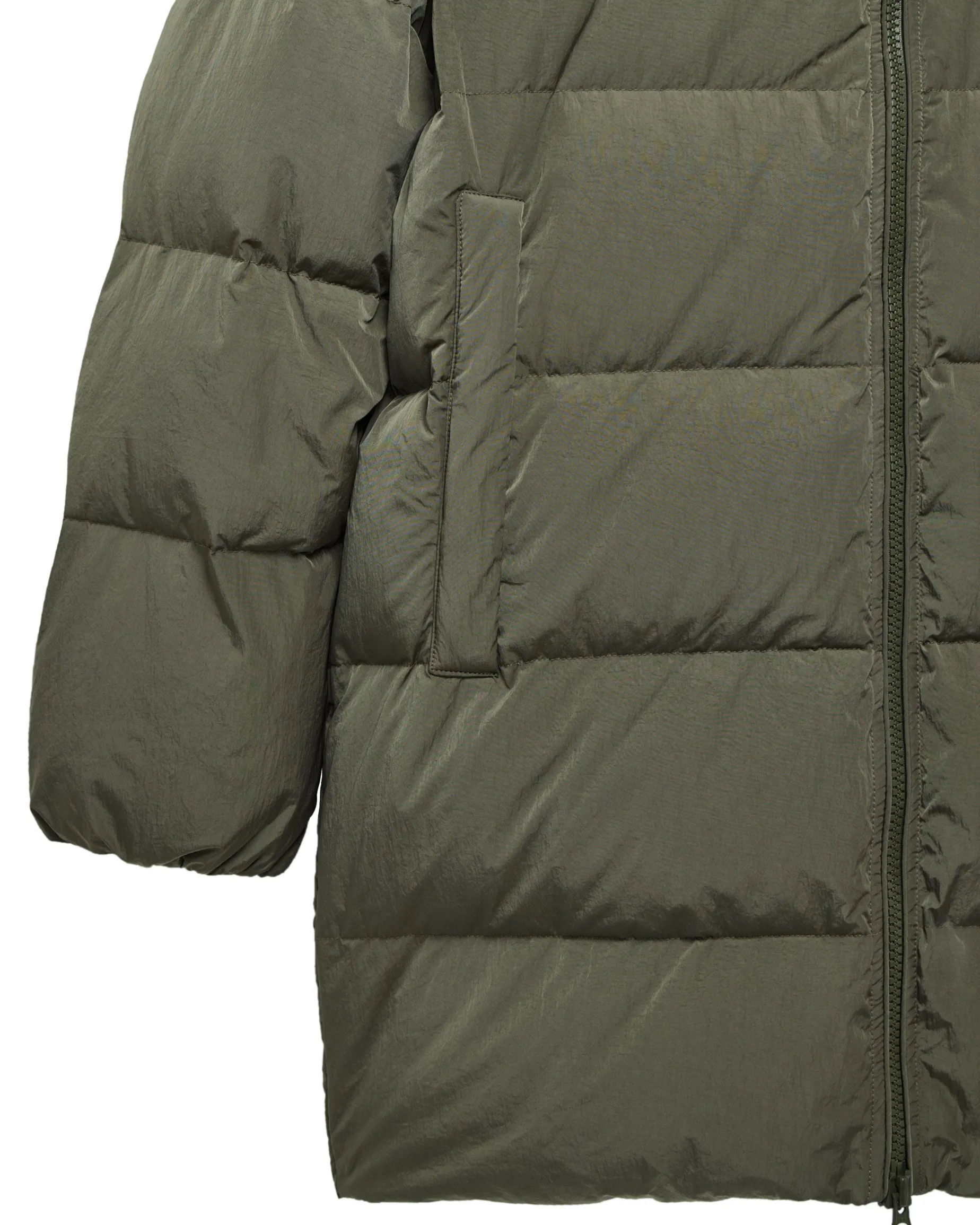 Lange Daunenjacke „Sapporo“ in Burggrün