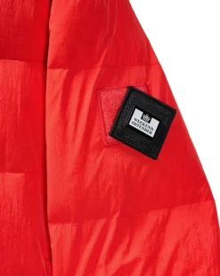 Lange Daunenjacke „Sapporo“ in Cayenne-Rot