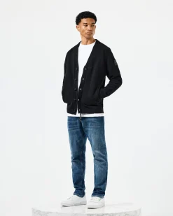 Lauda Strickjacke aus Wolle Schwarz