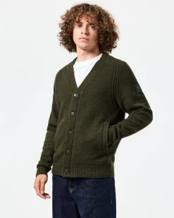 Lauda Strickjacke aus Wolle, Burggrün