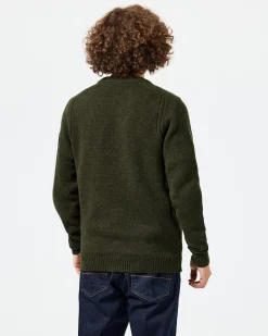 Lauda Strickjacke aus Wolle, Burggrün