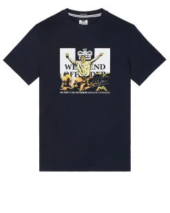 Leo Gregory – T-Shirt mit Grafik, Marineblau