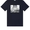 Leo Gregory – T-Shirt mit Monochrome-Grafik, Marineblau