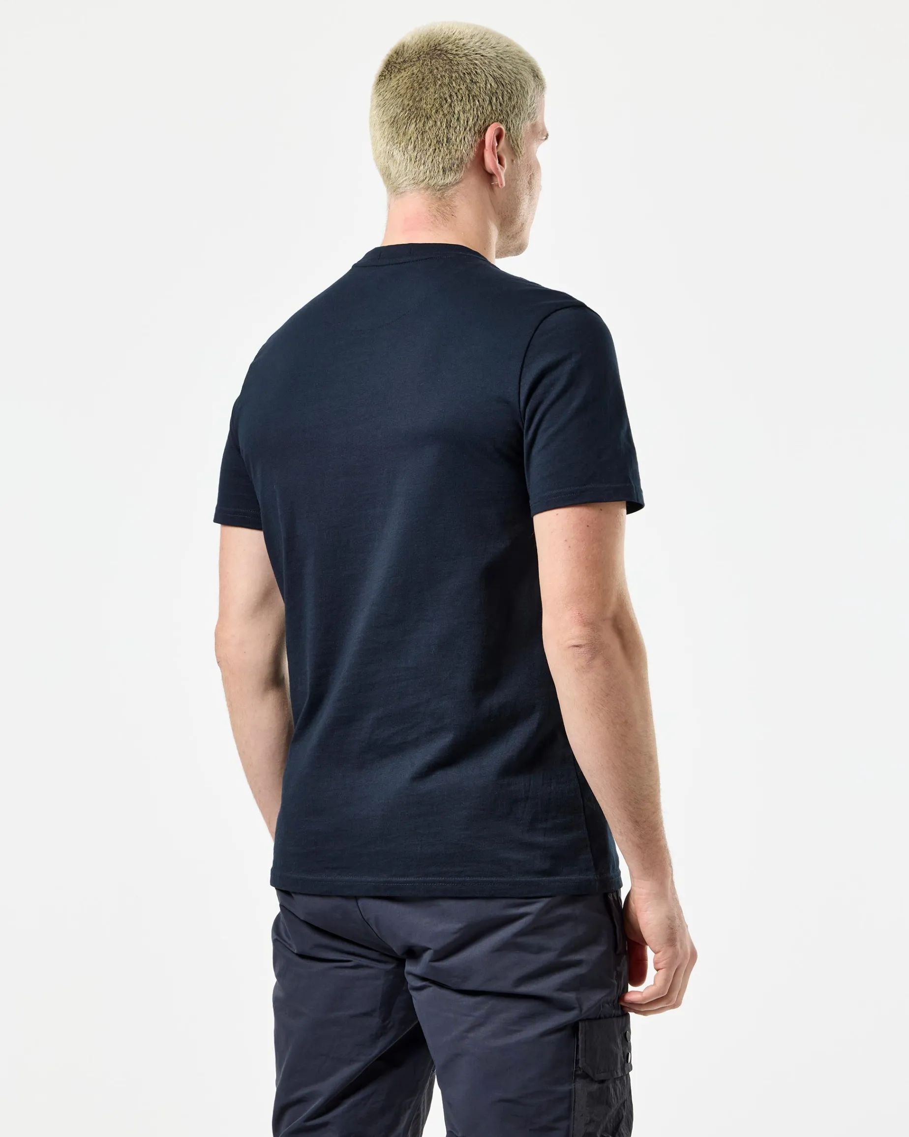 Leo Gregory – T-Shirt mit Monochrome-Grafik, Marineblau