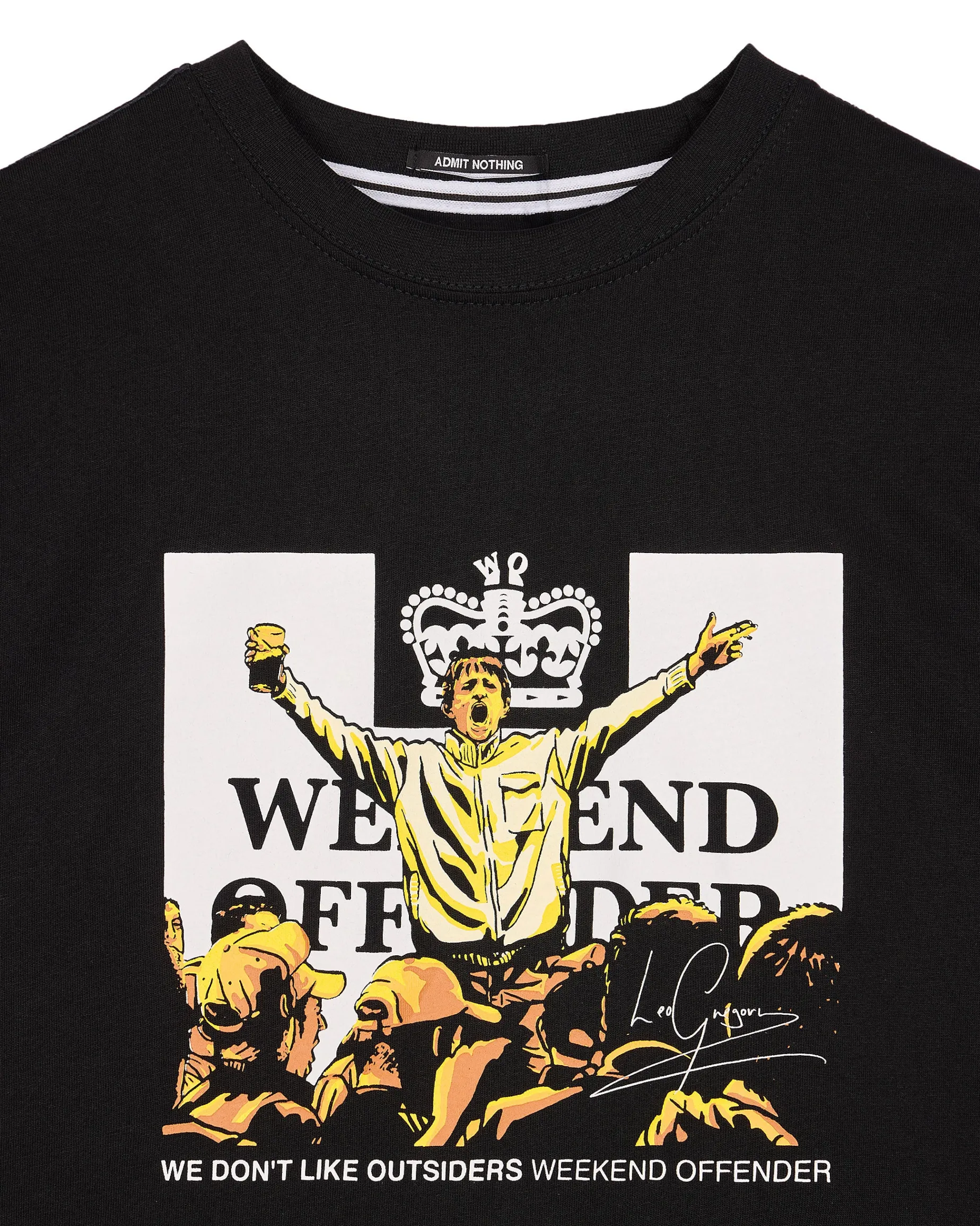 Leo Gregory Grafik-T-Shirt Schwarz