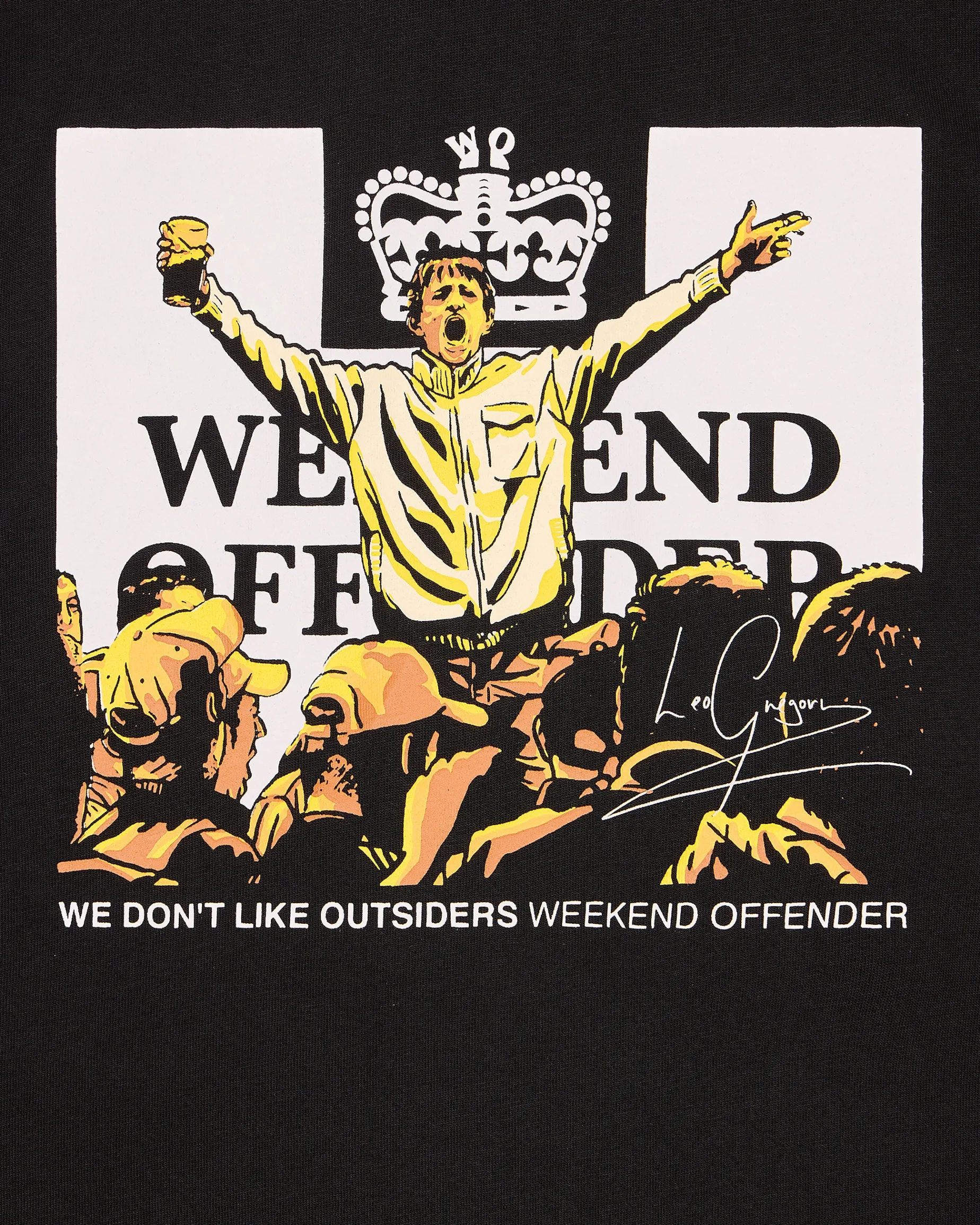 Leo Gregory Grafik-T-Shirt Schwarz