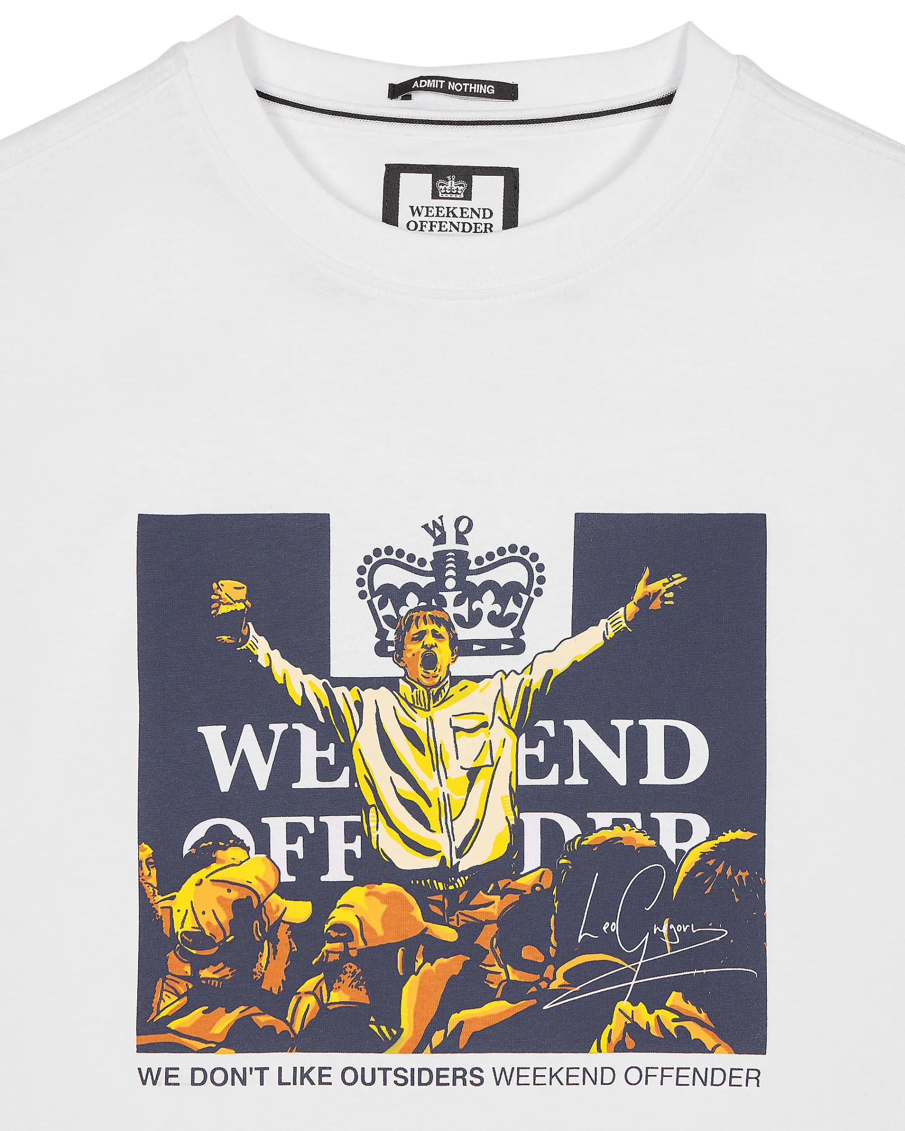 Leo Gregory Grafik-T-Shirt Weiß
