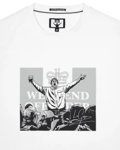 Leo Gregory T-Shirt mit Monochrome-Grafik Weiß