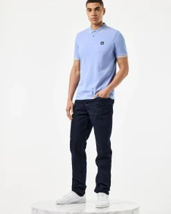 Levanto Poloshirt Kornblumenblau/Dunkelchampagner