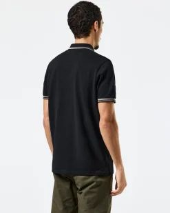Levanto Poloshirt Schwarz/Bark Brown