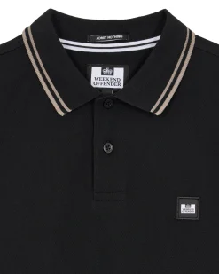 Levanto Poloshirt Schwarz/Bark Brown