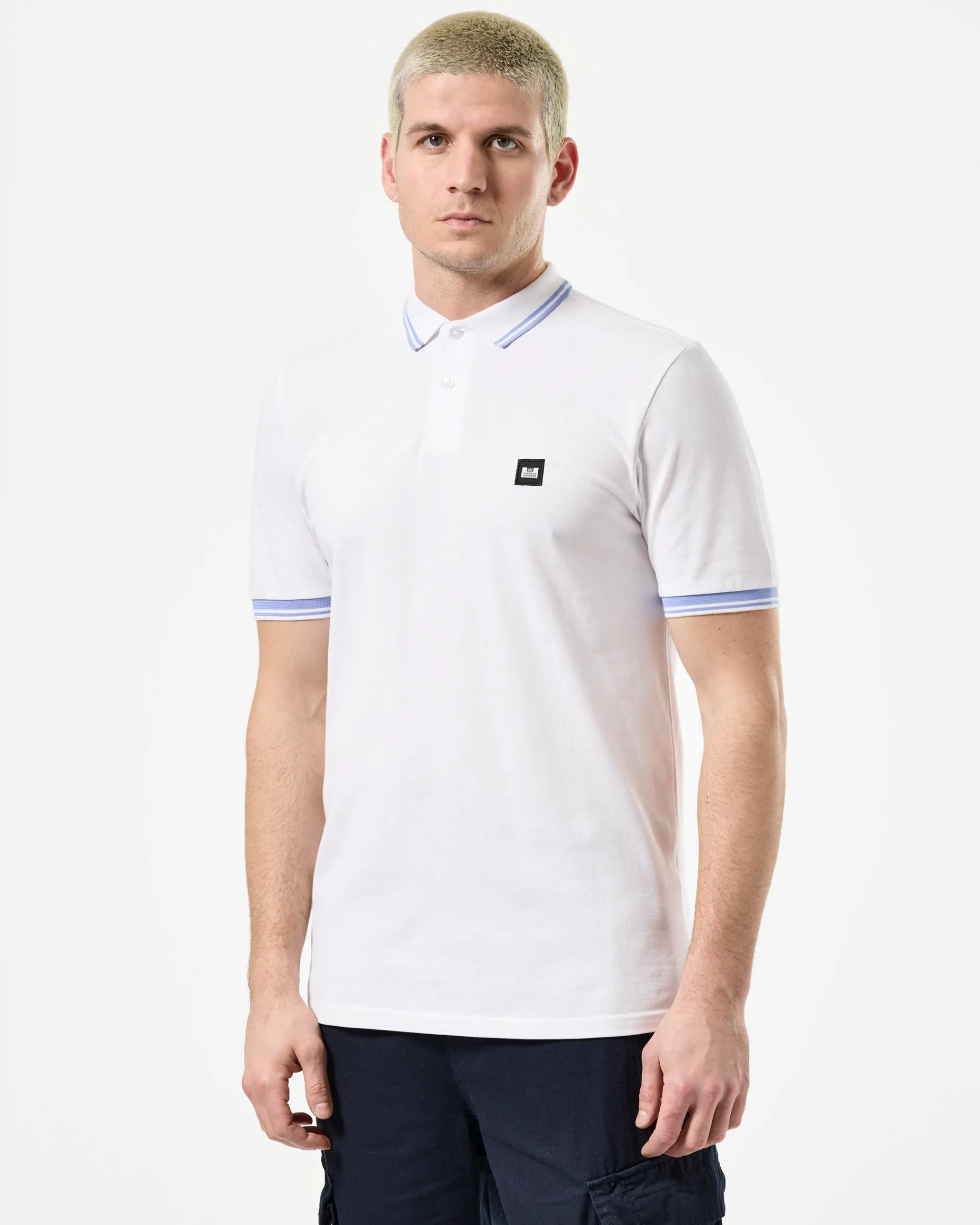 Levanto Poloshirt Weiß/Kornblumenblau