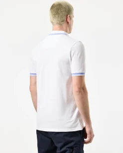 Levanto Poloshirt Weiß/Kornblumenblau