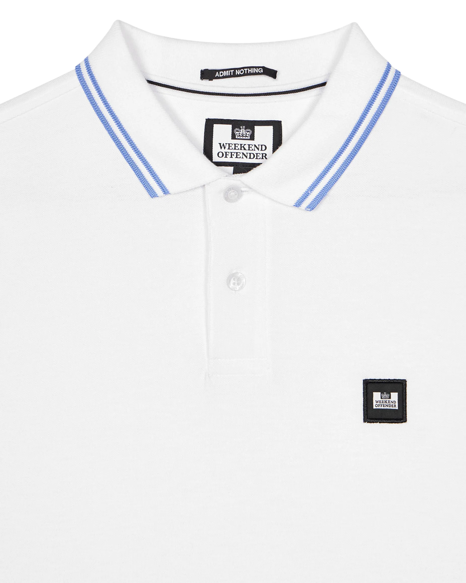 Levanto Poloshirt Weiß/Kornblumenblau