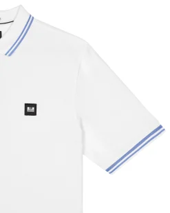 Levanto Poloshirt Weiß/Kornblumenblau