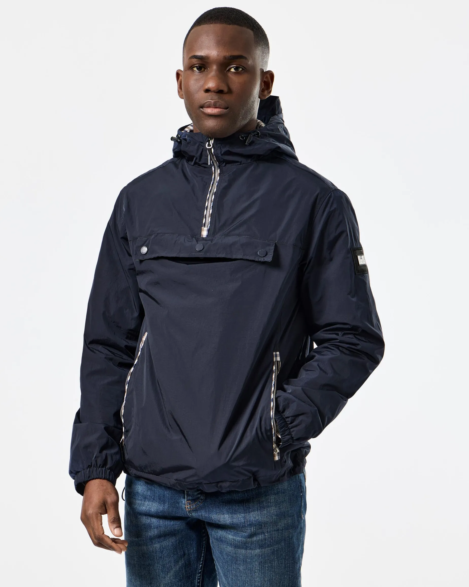 Manaus Check Überkopfjacke Navy