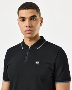 Monti Poloshirt Schwarz/Zink