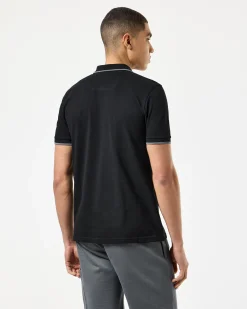 Monti Poloshirt Schwarz/Zink