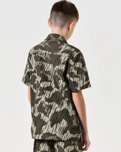 Monuriki Camo Shirt für Kinder, Castle Green Rain Camo