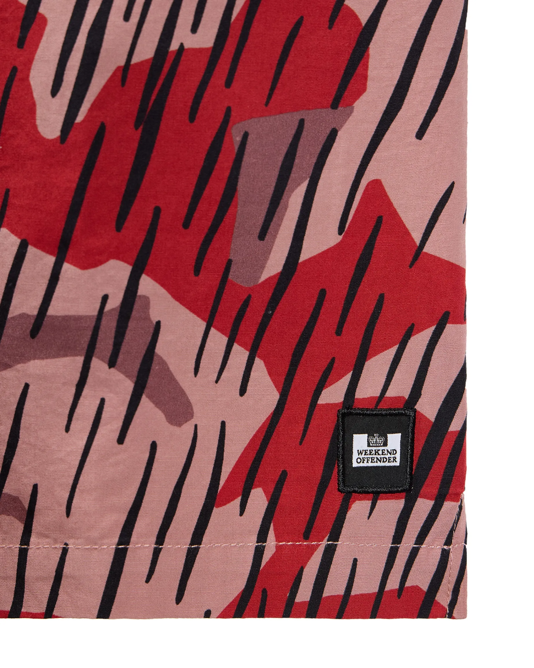 Monuriki Camo Shirt für Kinder, Blaze Red Rain Camo