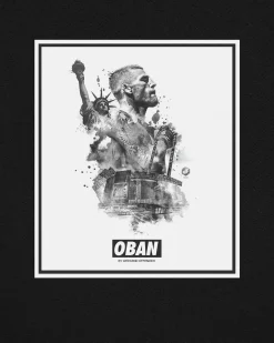 Oban Elliott Grafik-T-Shirt Schwarz