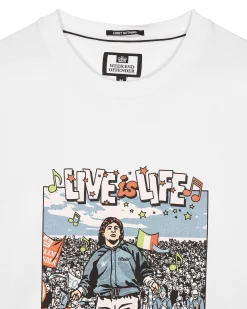 Opus Grafik-T-Shirt Weiß