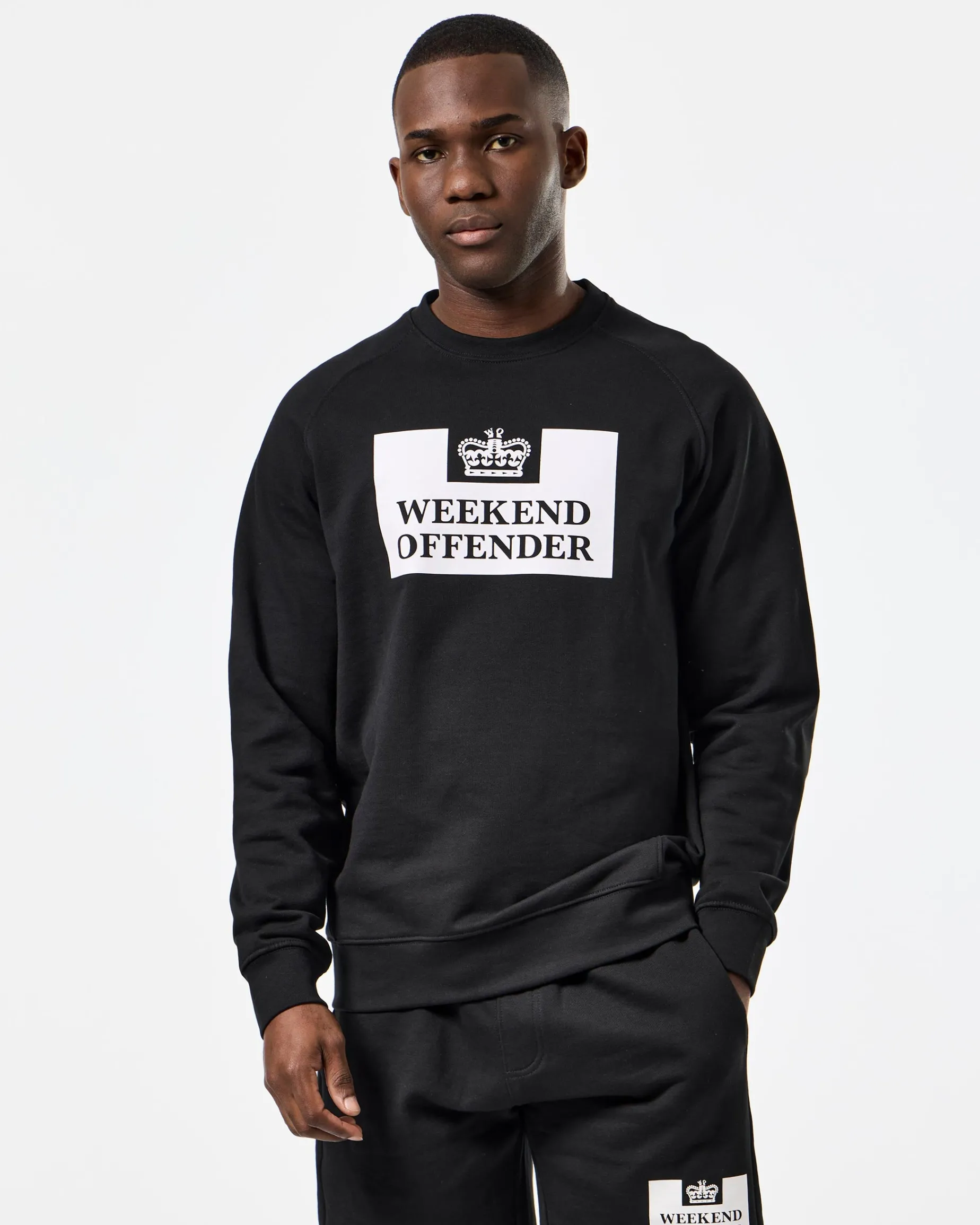 Penitenty Klassisches Sweatshirt Schwarz