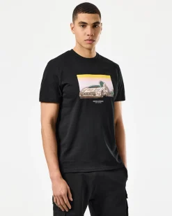 Quaaludes Grafik-T-Shirt Schwarz