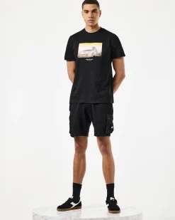 Quaaludes Grafik-T-Shirt Schwarz
