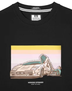 Quaaludes Grafik-T-Shirt Schwarz