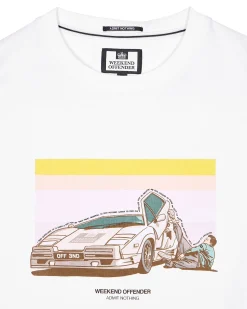 Quaaludes Grafik-T-Shirt Weiß