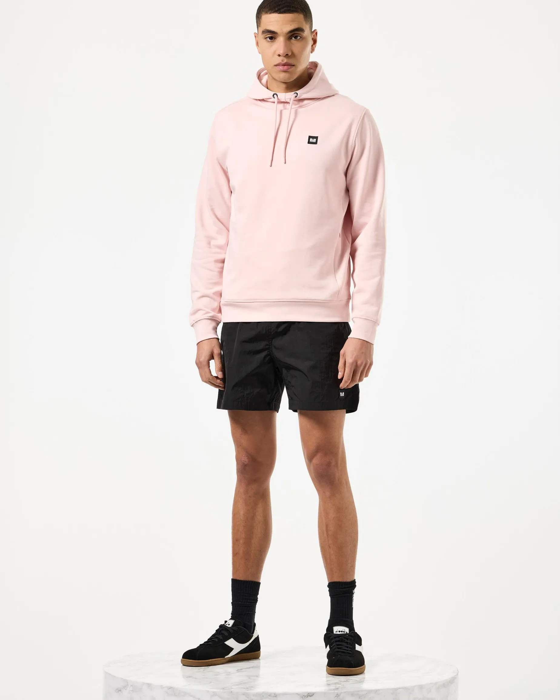 Ribbe Hoodie Blassrosa