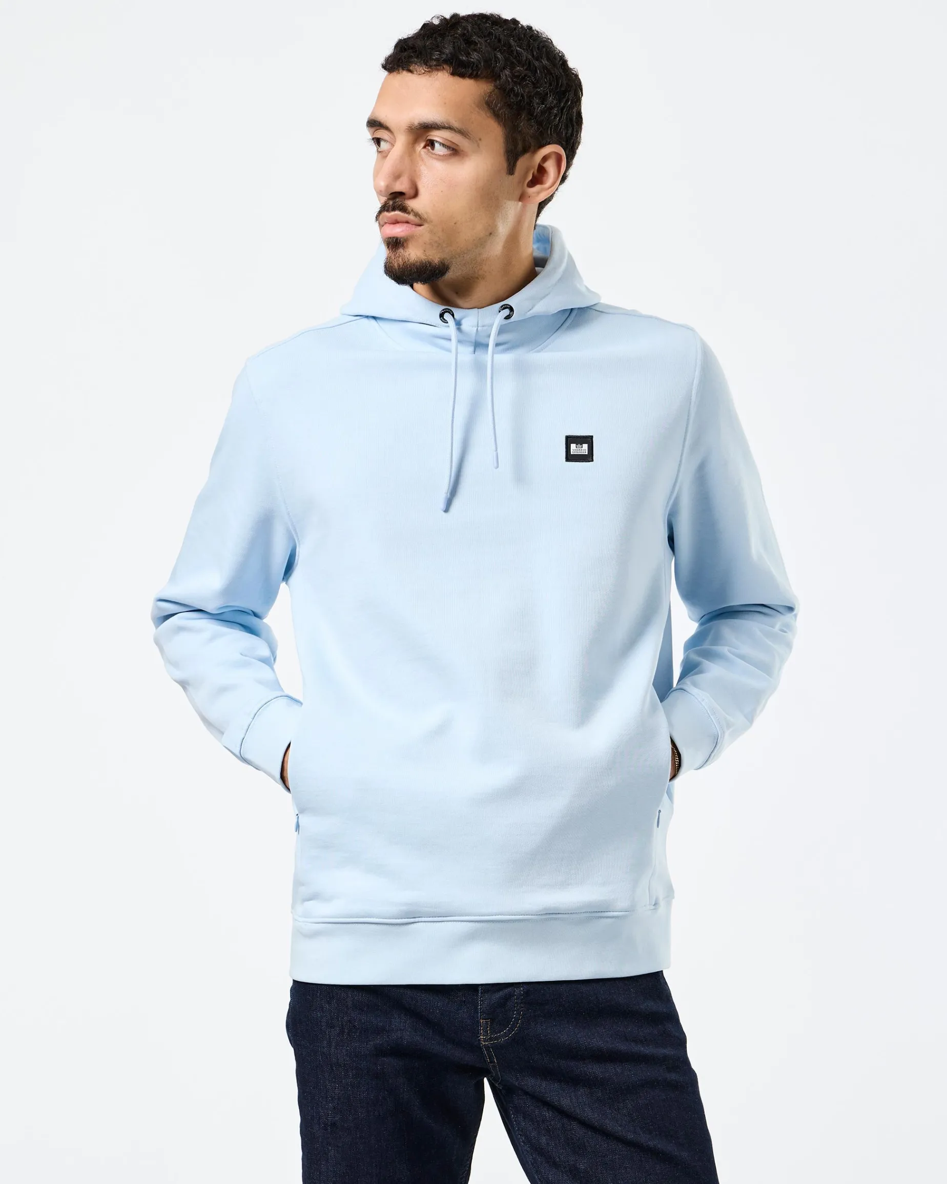 Ribbe Hoodie Ozeanwelle Blau