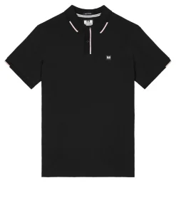 Rivas Poloshirt Schwarz/Blassrosa